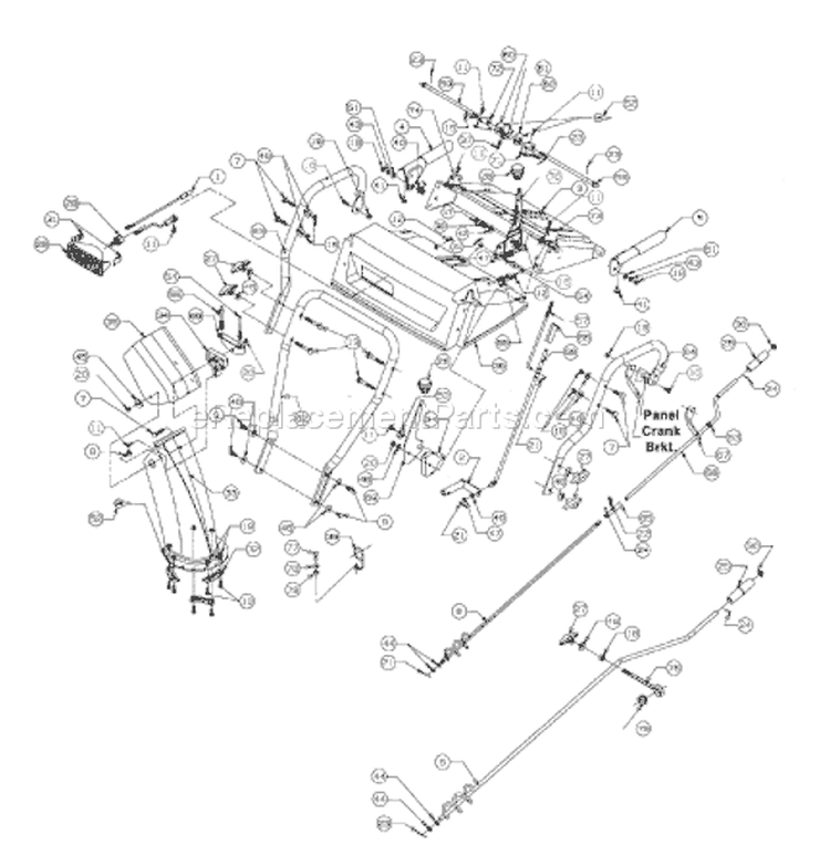 Page E Diagram and Parts List for 31AE623D401 1998 Yard Man Snow Blower